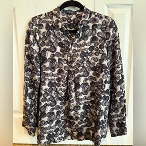 Piazza Sempione Black and Gray Patterned Shirt